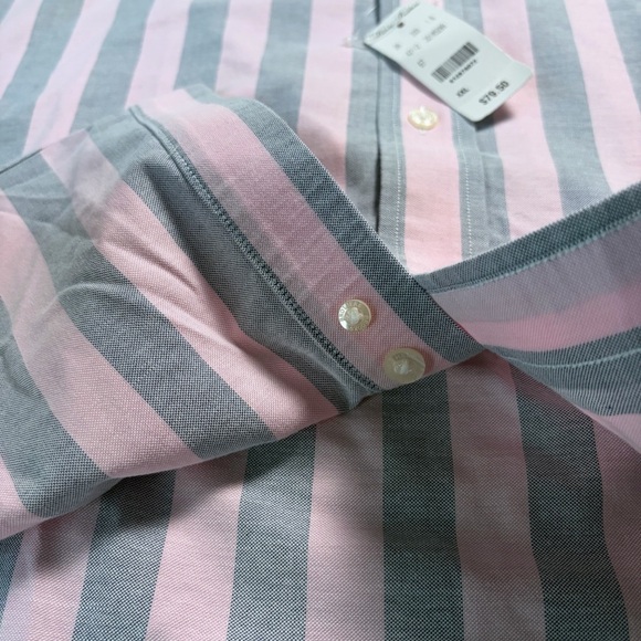 Brooks Brothers Pink Striped Short Sleeve Button Shirt Size XXL Madison Fit NWT - Picture 11 of 11